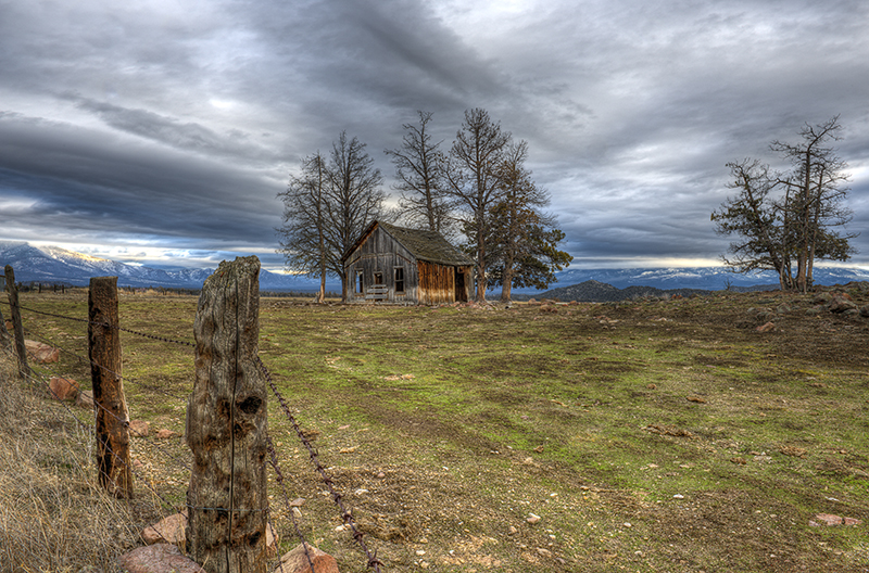 cabin, shasta valley, history, time, barbed wire, rural, remote